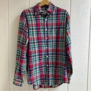 Brooks Brothers Plaid Button Down Dress Shirt 100% Cotton Size Men’s Medium